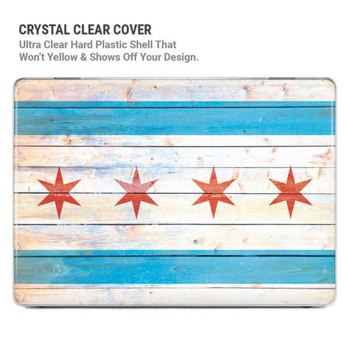 Chicago Flag Light Wood MacBook Air 13in M1 (2021) Case plus Skin