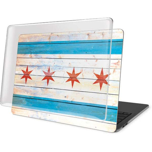Chicago Flag Light Wood MacBook Pro 13in (2020) Case plus Skin