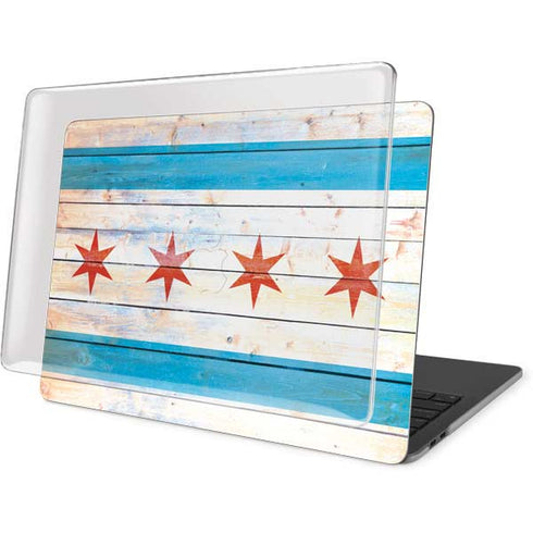 Chicago Flag Light Wood MacBook Pro 15in (2016-19) Case plus Skin