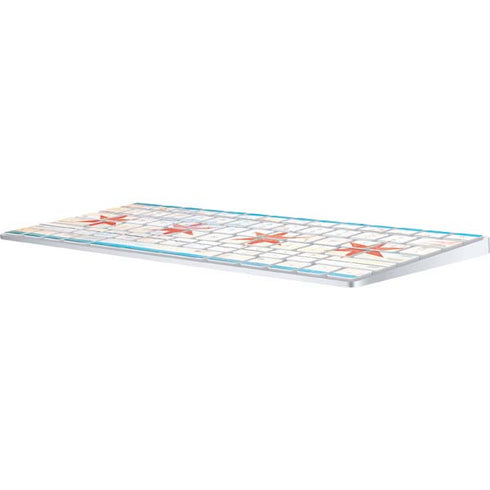 Chicago Flag Light Wood Magic Keyboard Skin