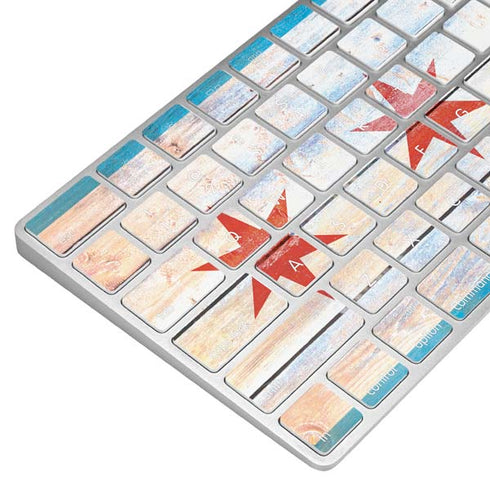 Chicago Flag Light Wood Magic Keyboard Skin
