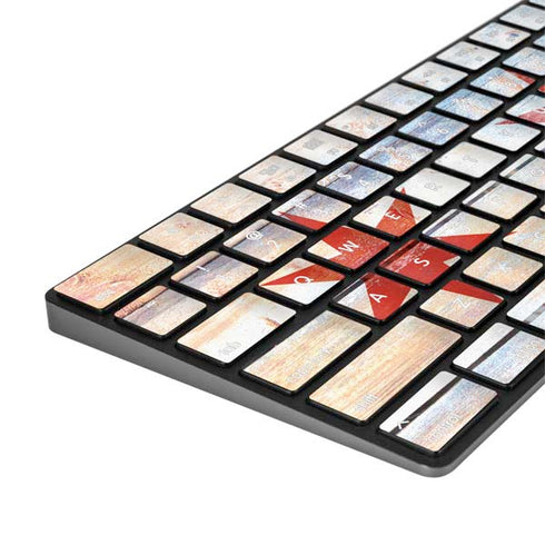 Chicago Flag Light Wood Magic Keyboard with Numeric Keypad Skin