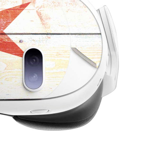 Chicago Flag Light Wood Meta Quest 3 Skin
