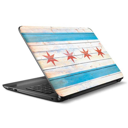 Chicago Flag Light Wood HP Notebook Skin