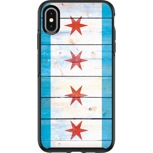 Chicago Flag Light Wood Otterbox Symmetry iPhone Skin