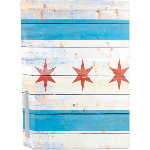 Chicago Flag Light Wood PS5 Bundle Skin