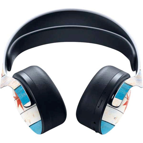 Chicago Flag Light Wood PULSE 3D Wireless Headset for PS5 Skin
