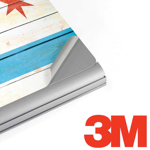 Chicago Flag Light Wood Surface Book 2 15in Skin
