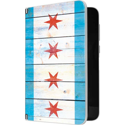 Chicago Flag Light Wood Surface Duo Skin