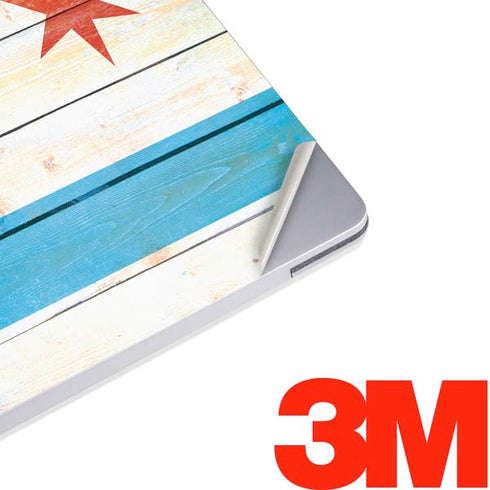 Chicago Flag Light Wood Surface Laptop 3 13.5in Skin