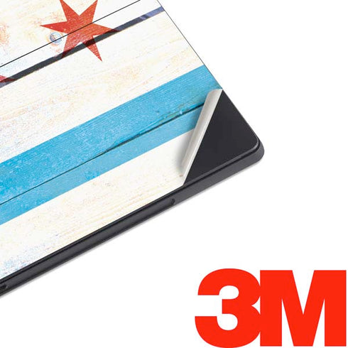 Chicago Flag Light Wood Surface Pro 7 Skin