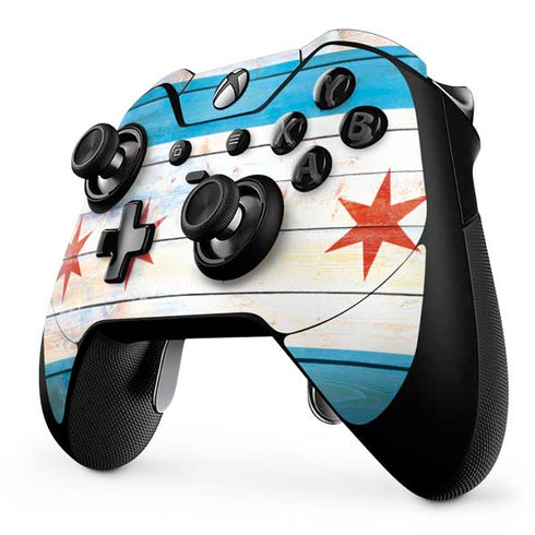 Chicago Flag Light Wood Xbox One Elite Controller Skin