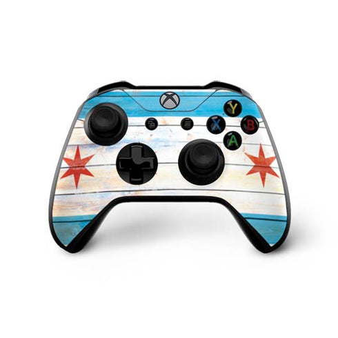 Chicago Flag Light Wood Xbox One X Bundle Skin
