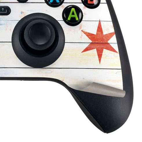 Chicago Flag Light Wood Xbox Series X Controller Skin