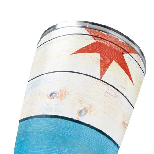 Chicago Flag Light Wood Yeti 20oz Tumbler Skin