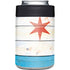 Chicago Flag Light Wood Yeti Colster Can Insulator Skin
