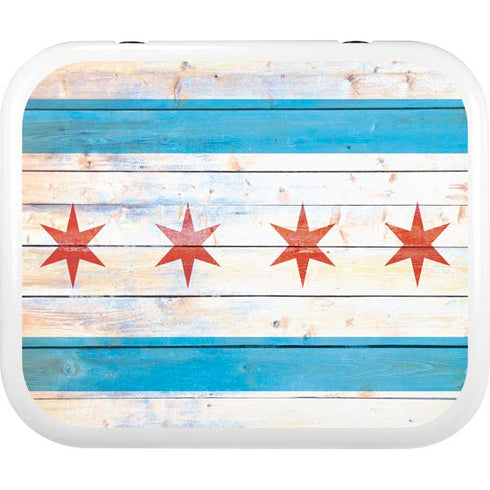 Chicago Flag Light Wood YETI Roadie 24 Hard Cooler Skin