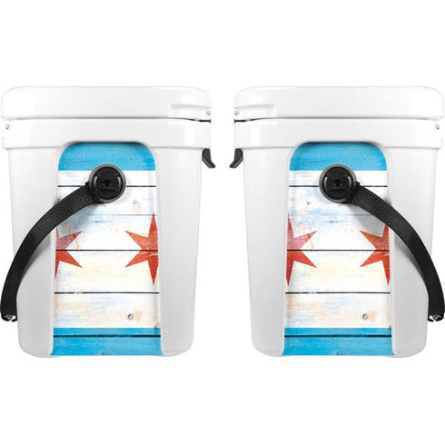 Chicago Flag Light Wood YETI Roadie 24 Hard Cooler Skin