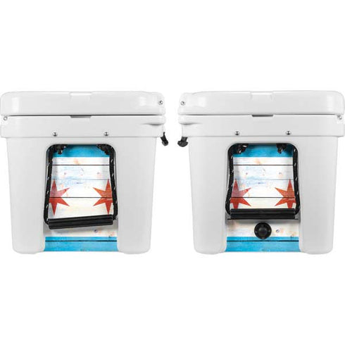 Chicago Flag Light Wood YETI Tundra 45 Hard Cooler Skin