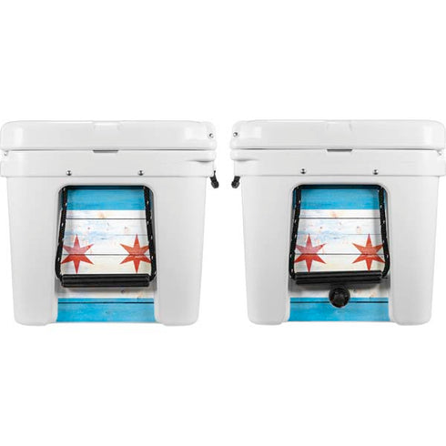 Chicago Flag Light Wood YETI Tundra 65 Hard Cooler Skin