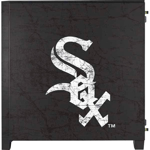 MLB Chicago White Sox - Solid Distressed Corsair 4000D Tempered Glass Mid-Tower ATX Case Skin