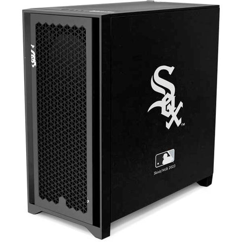 MLB Chicago White Sox - Solid Distressed Corsair 4000D Tempered Glass Mid-Tower ATX Case Skin