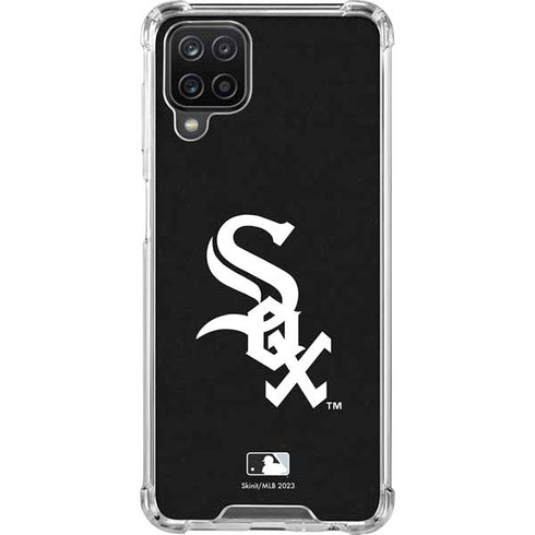 MLB Chicago White Sox - Solid Distressed Galaxy A12 Clear Case