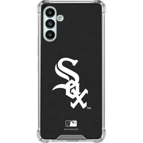 MLB Chicago White Sox - Solid Distressed Galaxy A13 5G Clear Case