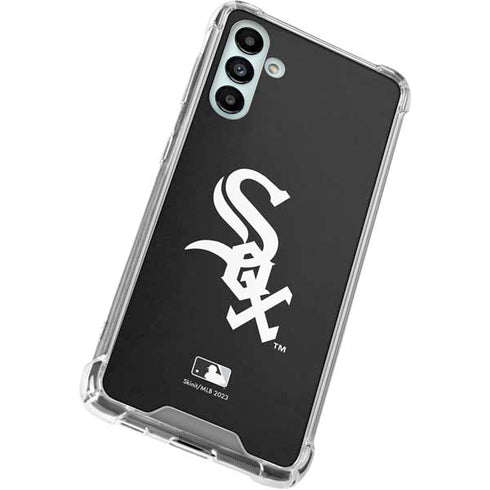 MLB Chicago White Sox - Solid Distressed Galaxy A13 5G Clear Case