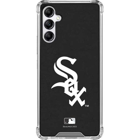 MLB Chicago White Sox - Solid Distressed Galaxy A14 5G Clear Case