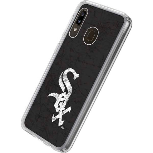 MLB Chicago White Sox - Solid Distressed Galaxy A20 Clear Case