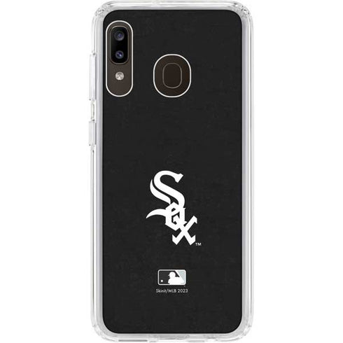 MLB Chicago White Sox - Solid Distressed Galaxy A20 Clear Case
