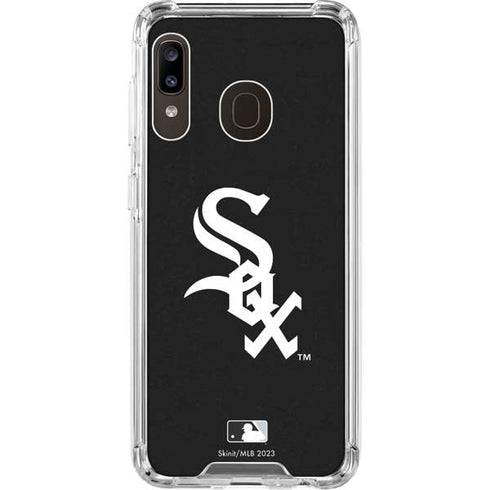 MLB Chicago White Sox - Solid Distressed Galaxy A30 Clear Case