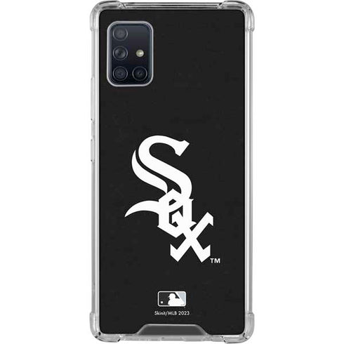 MLB Chicago White Sox - Solid Distressed Galaxy A51 5G Clear Case