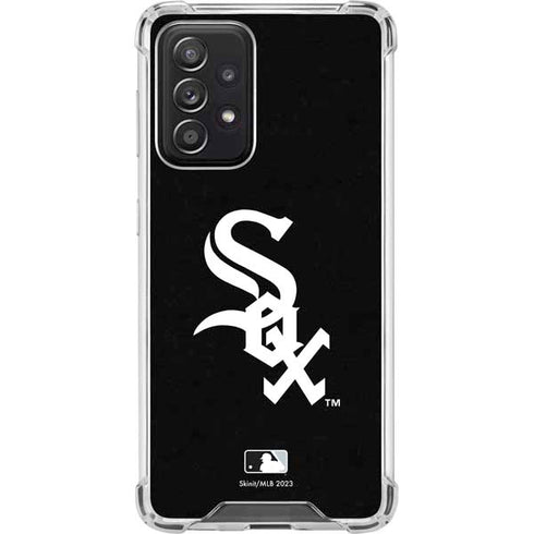 MLB Chicago White Sox - Solid Distressed Galaxy A52 5G Clear Case