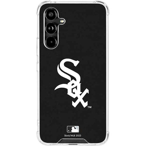 MLB Chicago White Sox - Solid Distressed Galaxy A54 5G Clear Case
