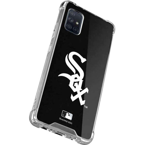 MLB Chicago White Sox - Solid Distressed Galaxy A71 5G Clear Case