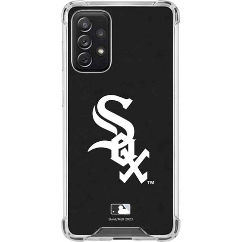 MLB Chicago White Sox - Solid Distressed Galaxy A72 5G Clear Case