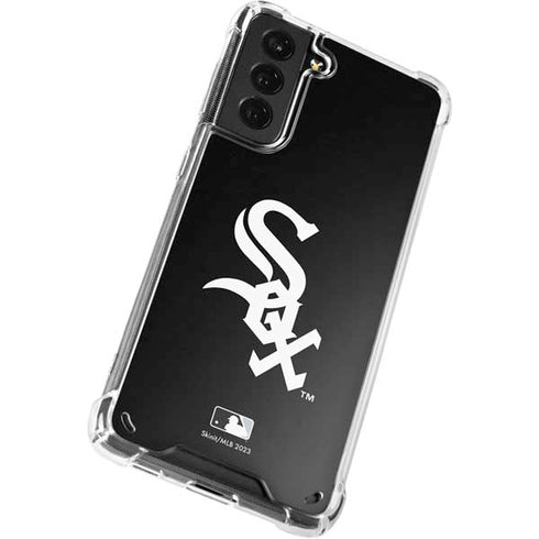 MLB Chicago White Sox - Solid Distressed Galaxy S21 Plus 5G Clear Case