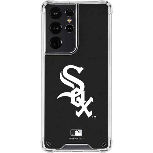 MLB Chicago White Sox - Solid Distressed Galaxy S21 Ultra 5G Clear Case