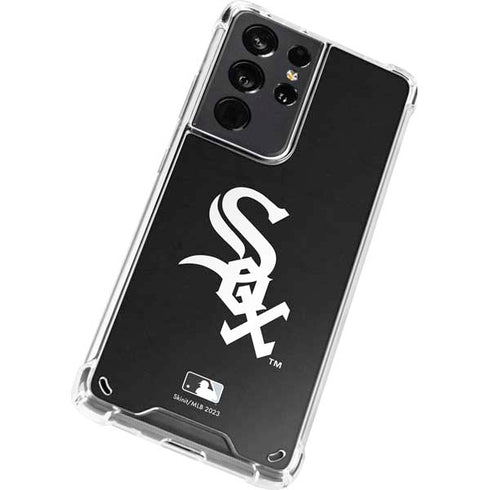 MLB Chicago White Sox - Solid Distressed Galaxy S21 Ultra 5G Clear Case