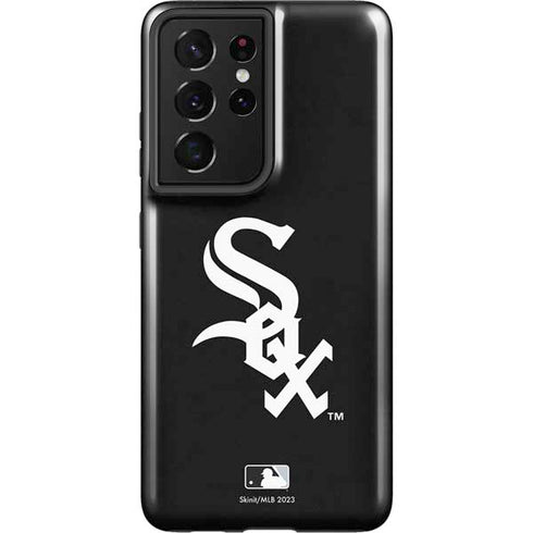 MLB Chicago White Sox - Solid Distressed Galaxy S21 Ultra 5G Pro Case