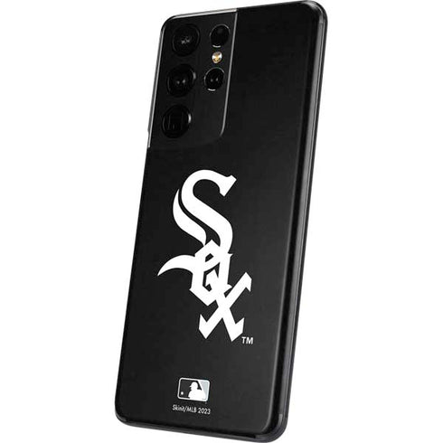 MLB Chicago White Sox - Solid Distressed Galaxy S21 Ultra 5G Skin