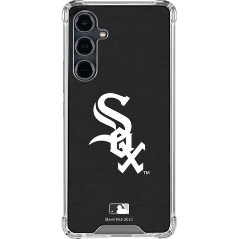 MLB Chicago White Sox - Solid Distressed Galaxy S23 FE Clear Case