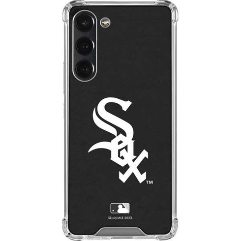 MLB Chicago White Sox - Solid Distressed Galaxy S23 Plus Clear Case
