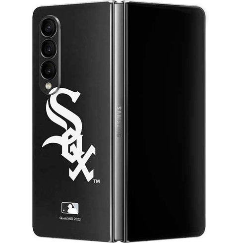 MLB Chicago White Sox - Solid Distressed Galaxy Z Fold4 5G Skin