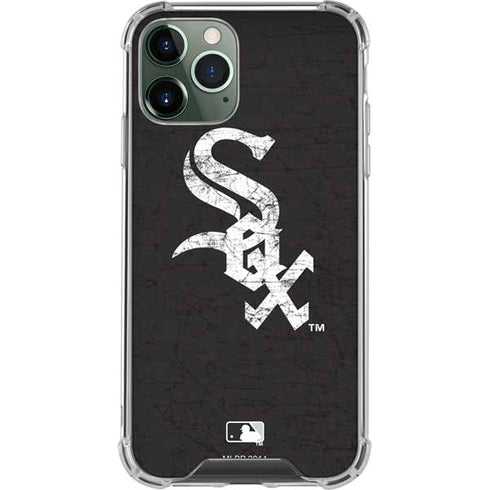 MLB Chicago White Sox - Solid Distressed iPhone 11 Pro Max Clear Case