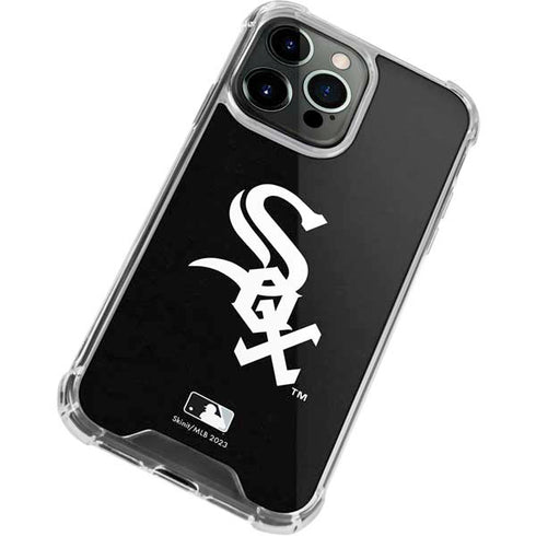MLB Chicago White Sox - Solid Distressed iPhone 13 Pro Max Clear Case