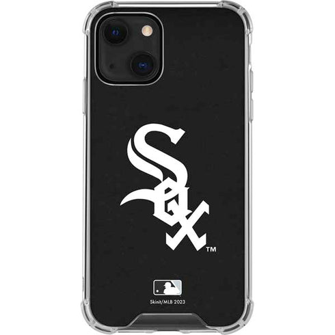 MLB Chicago White Sox - Solid Distressed iPhone 14 Plus Clear Case