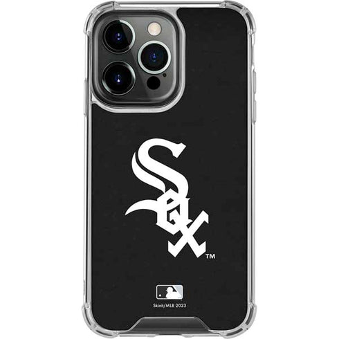 MLB Chicago White Sox - Solid Distressed iPhone 14 Pro Clear Case